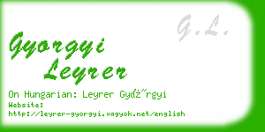 gyorgyi leyrer business card